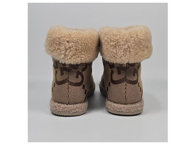 Gucci Jumbo GG Canvas Horsebit Shearling Ankle Boots Mehrfarben - Ansicht 4