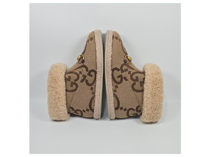 Gucci Jumbo GG Canvas Horsebit Shearling Ankle Boots Mehrfarben - Ansicht 6