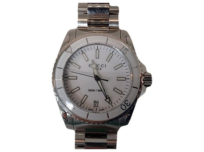 Gucci Reloj Dive Quartz para mujer en acero blanco - vista 6