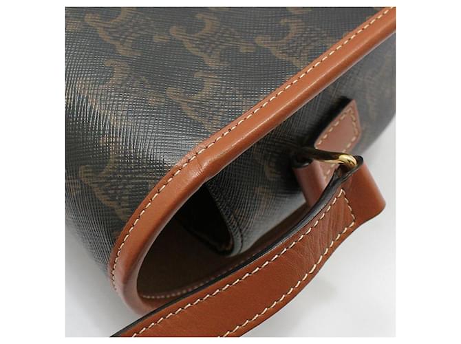 Borsa a tracolla Céline Triomphe Medium Marrone - vista 12