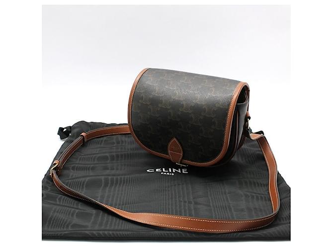 Borsa a tracolla Céline Triomphe Medium Marrone - vista 2