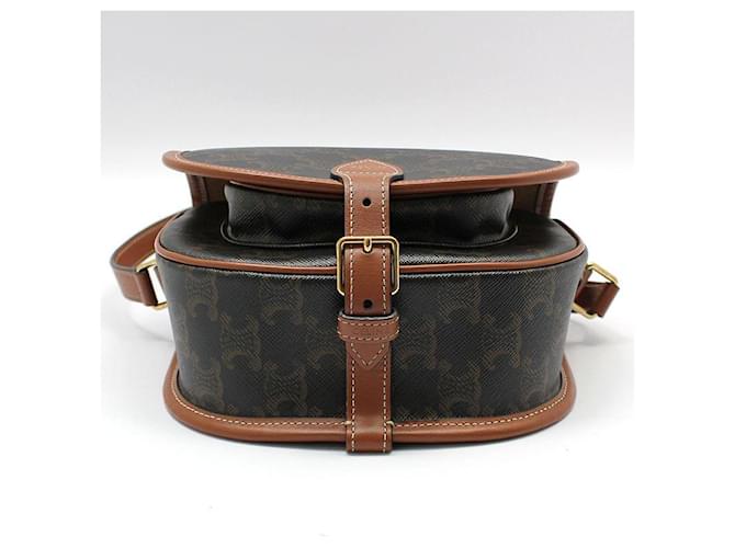 Borsa a tracolla Céline Triomphe Medium Marrone - vista 5