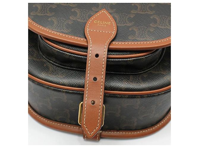 Borsa a tracolla Céline Triomphe Medium Marrone - vista 6