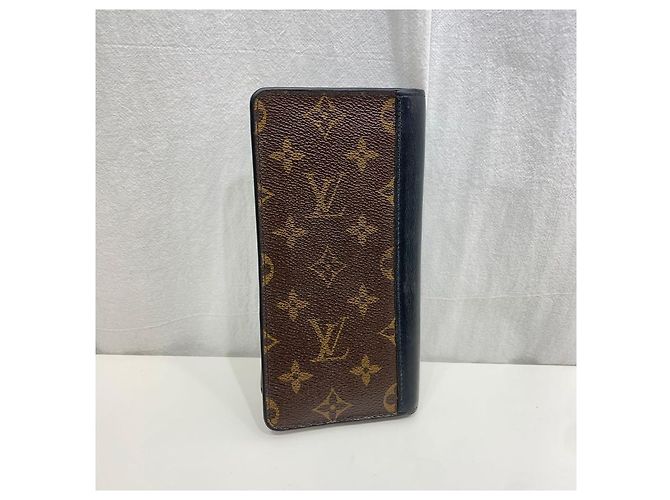 Louis Vuitton Monogram Canvas Macassar Brazza Wallet Long Wallet Silvery - view 3
