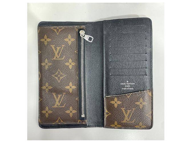Louis Vuitton Monogram Canvas Macassar Brazza Wallet Long Wallet Silvery - view 4