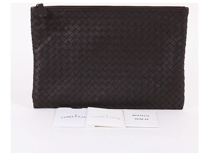 Bottega Veneta Clutch media Intrecciato marrone - vista 10