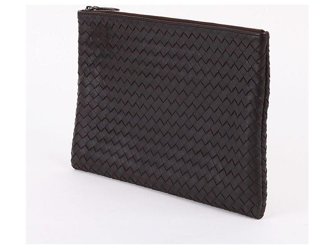 Bottega Veneta Clutch media Intrecciato marrone - vista 2