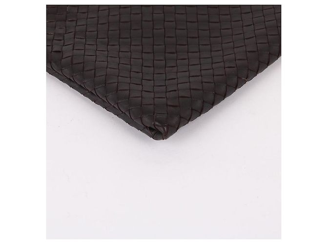 Bottega Veneta Clutch media Intrecciato marrone - vista 7