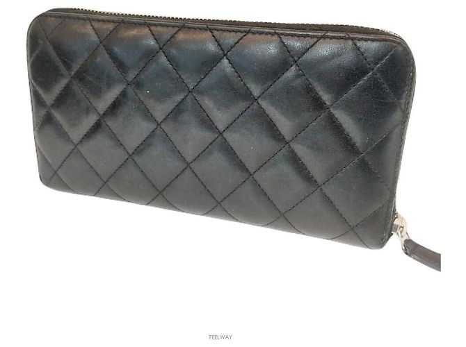 Portafoglio lungo con zip in agnello Chanel Series Marrone - vista 2
