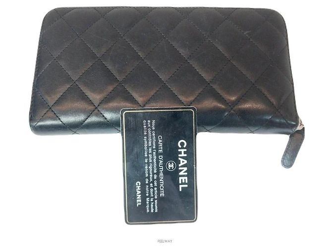 Portafoglio lungo con zip in agnello Chanel Series Marrone - vista 4