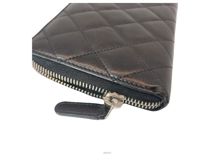 Portafoglio lungo con zip in agnello Chanel Series Marrone - vista 5
