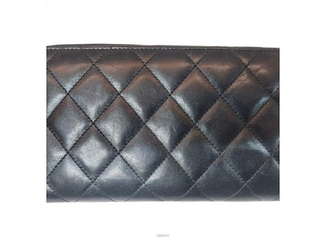 Portafoglio lungo con zip in agnello Chanel Series Marrone - vista 7
