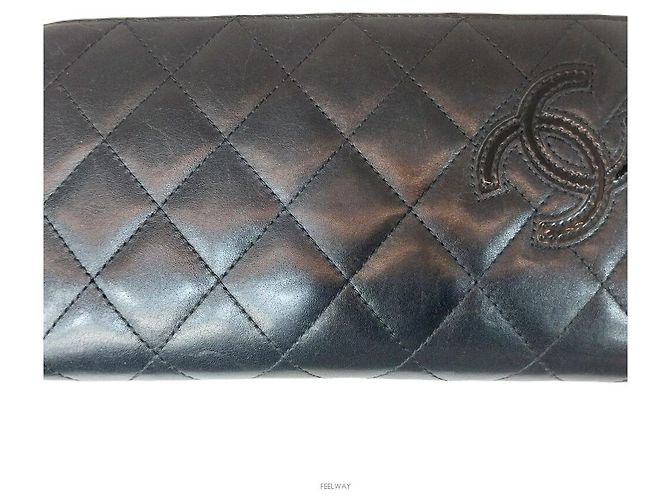 Portafoglio lungo con zip in agnello Chanel Series Marrone - vista 8