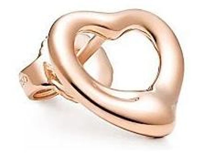 Tiffany & Co Orecchini a lobo Open Heart Rose Gold Arancione - vista 2