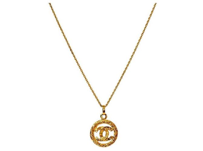 Chanel Collar Round CC Dorado - vista 2