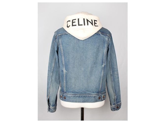 Céline Jeansjacke mit Kapuze XS Blau - Ansicht 2