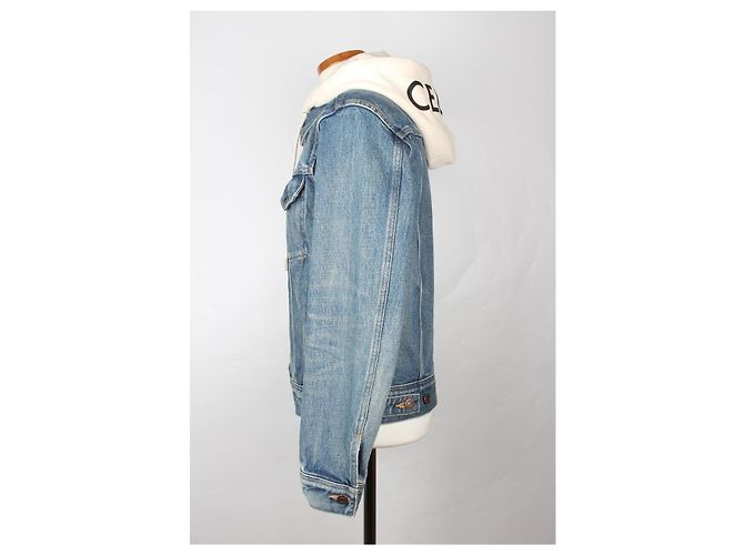 Céline Jeansjacke mit Kapuze XS Blau - Ansicht 3