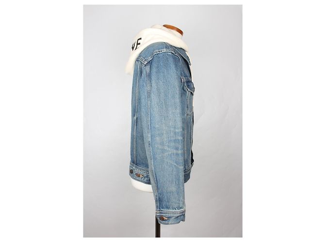 Céline Jeansjacke mit Kapuze XS Blau - Ansicht 4