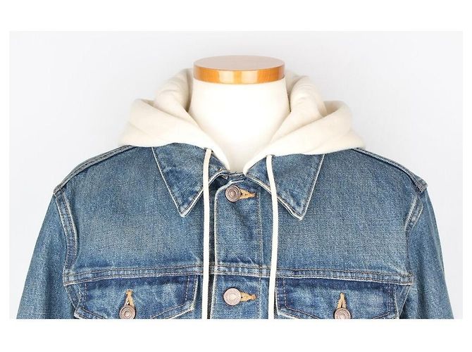 Céline Jeansjacke mit Kapuze XS Blau - Ansicht 5