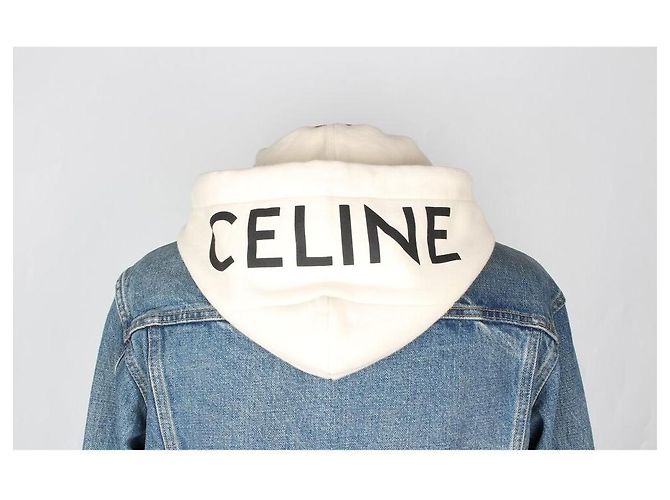 Céline Jeansjacke mit Kapuze XS Blau - Ansicht 6