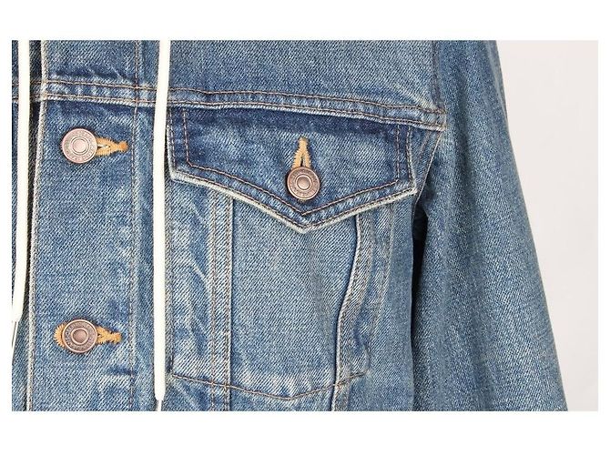Céline Jeansjacke mit Kapuze XS Blau - Ansicht 7