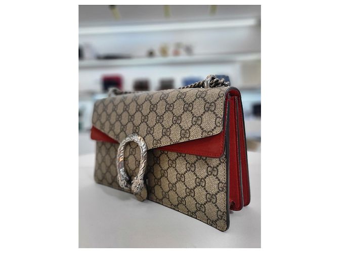 Gucci Piccola borsa a tracolla Dionysus Rossa Rosso - vista 5