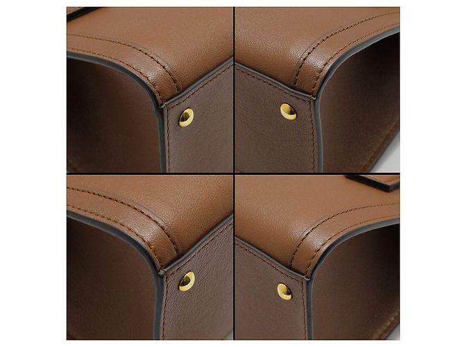 Gucci Mini borsa a tracolla GG Marmont Bamboo Diana Marrone - vista 11
