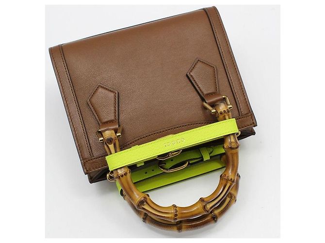 Gucci Mini borsa a tracolla GG Marmont Bamboo Diana Marrone - vista 4