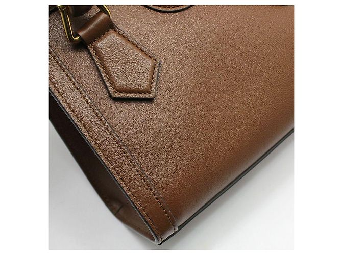 Gucci Mini borsa a tracolla GG Marmont Bamboo Diana Marrone - vista 6