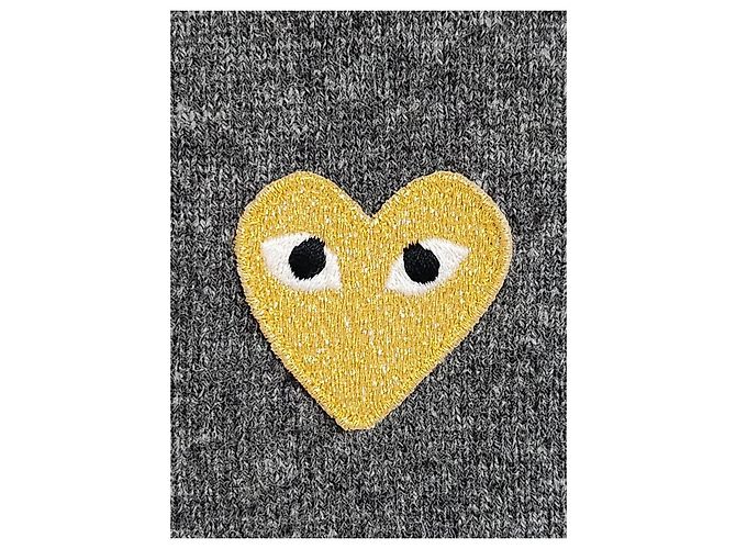 Comme Des Garcons Charcoal Gold Patch Herren-Cardigan Braun - Ansicht 3