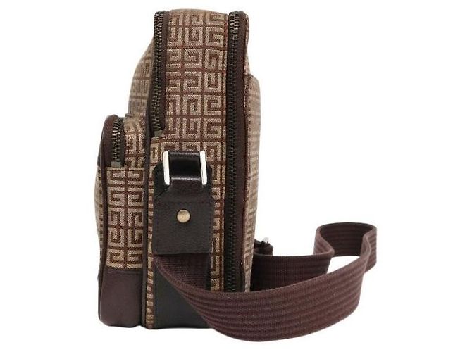 Givenchy Borsa a tracolla in tela marrone - vista 2
