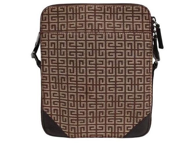 Givenchy Borsa a tracolla in tela marrone - vista 3