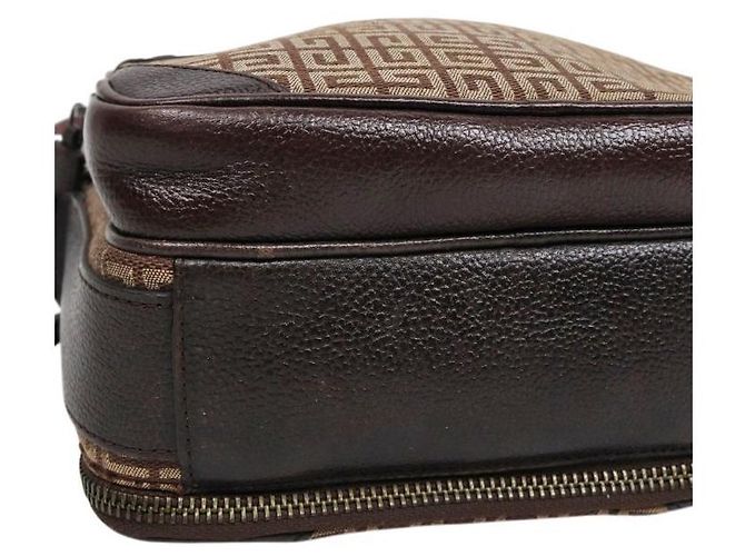 Givenchy Borsa a tracolla in tela marrone - vista 6