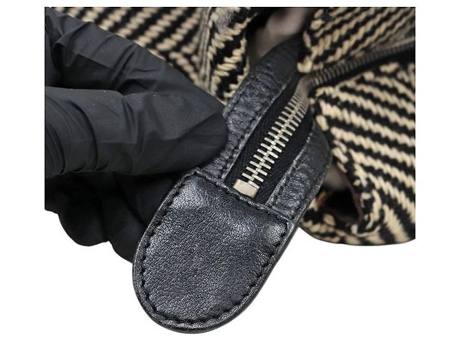 Chanel Bolso tote de tweed con motivo chevron de cebra Multicolor - vista 12