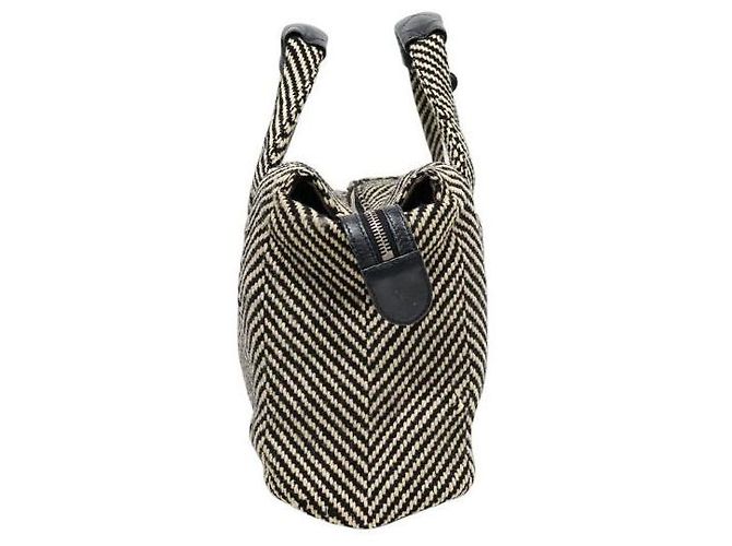 Chanel Bolso tote de tweed con motivo chevron de cebra Multicolor - vista 2