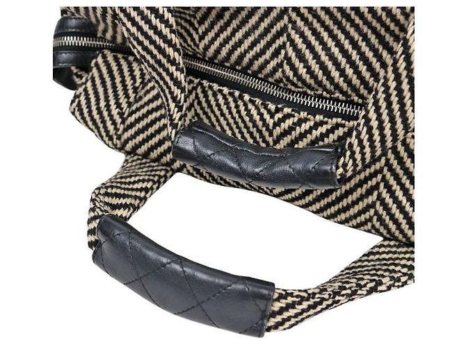 Chanel Bolso tote de tweed con motivo chevron de cebra Multicolor - vista 5
