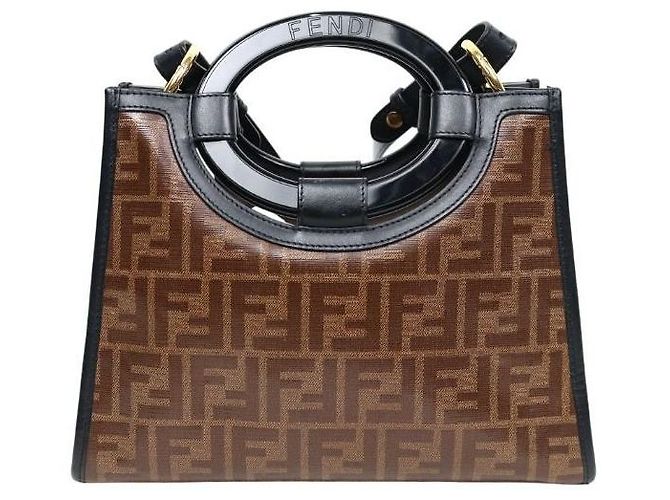Fendi Borsa Tote Runaway marrone - vista 3