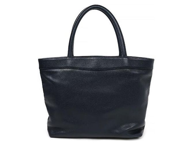 Chanel Bolsa Tote Navy Caviar - vista 3