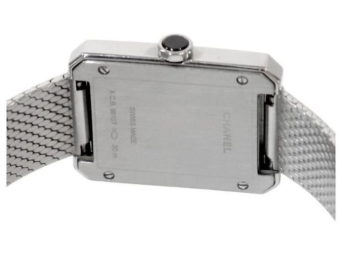Chanel Relógio Small Boyfriend Tweed Aço Quartzo Branco - vista 7