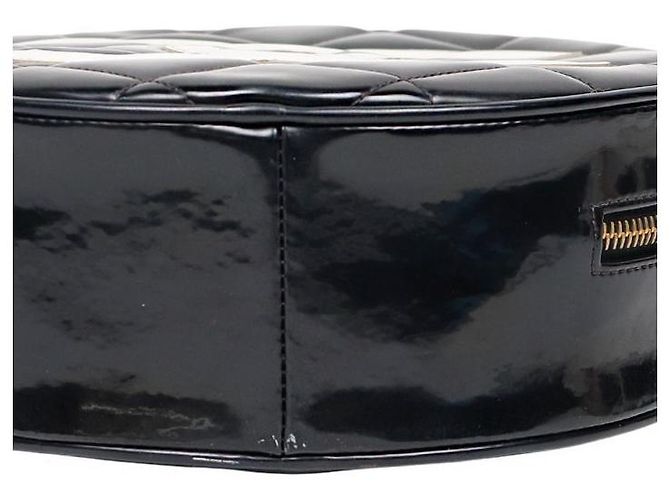 Chanel Borsa Tote Black Patent Round Big CC con manico superiore Nero - vista 5