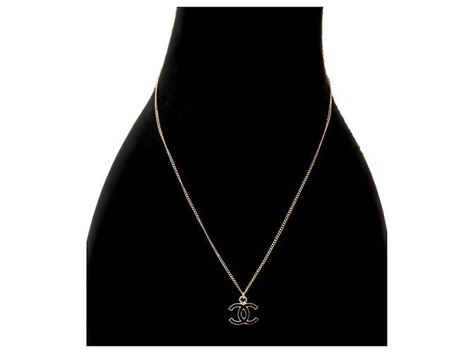Chanel Schwarze CC Gold Halskette - Ansicht 5