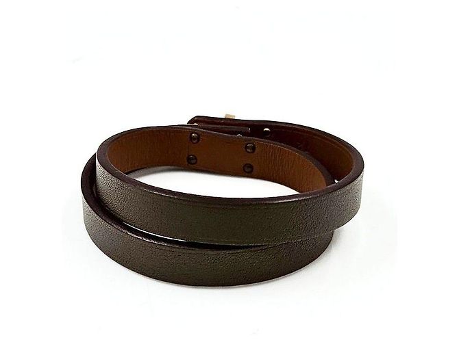 Hermès Pulsera Kelly Double Castaño - vista 3