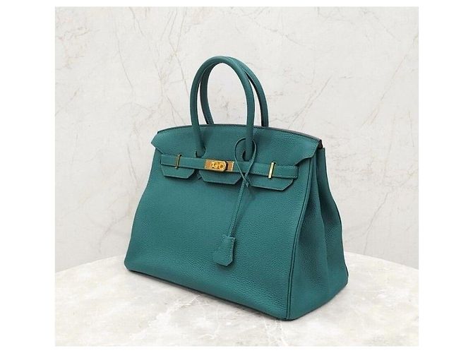 Hermès Birkin Togo Gold stamp Blu - vista 2