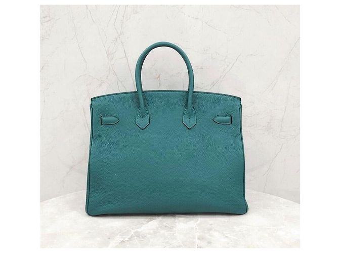 Hermès Birkin Togo Gold stamp Blu - vista 3