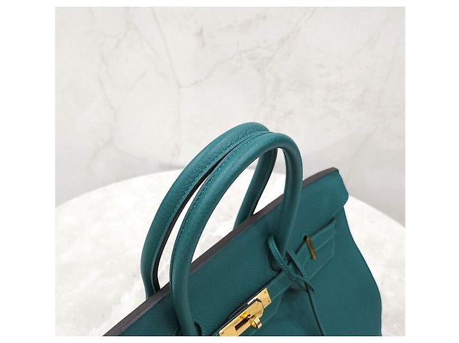 Hermès Birkin Togo Gold stamp Blu - vista 5