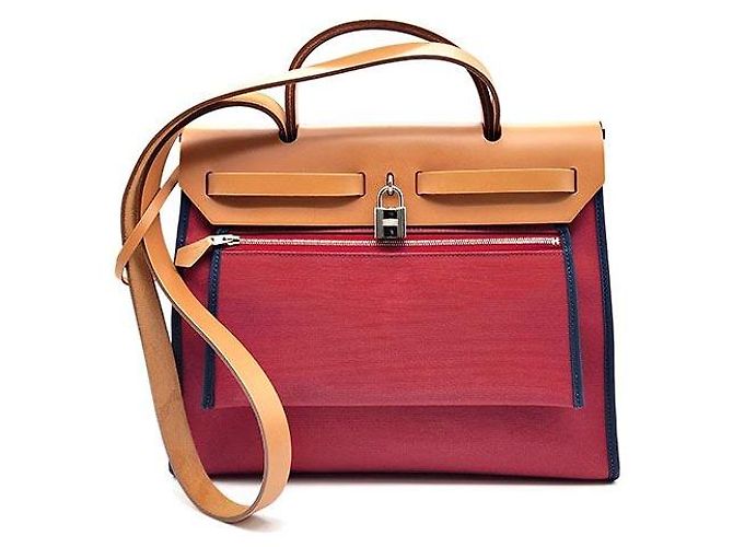 Hermès NEW ZIP Herbag Small Roja - vista 3