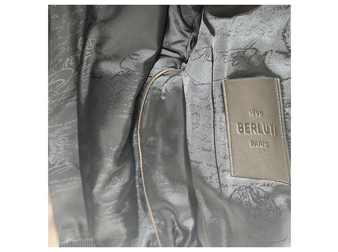 Berluti Bomberjacke aus Kalbsleder Braun - Ansicht 8