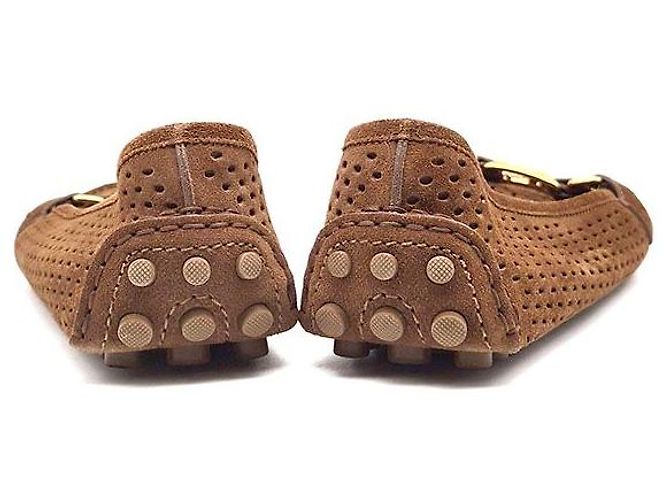 Louis Vuitton Mocassini da guida in scamosciato Marrone - vista 5