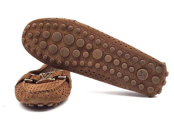 Louis Vuitton Mocassini da guida in scamosciato Marrone - vista 6