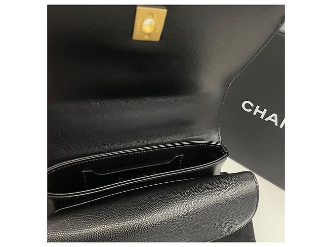 Gucci Mini Caviar Flap Top Handle Nero - vista 7